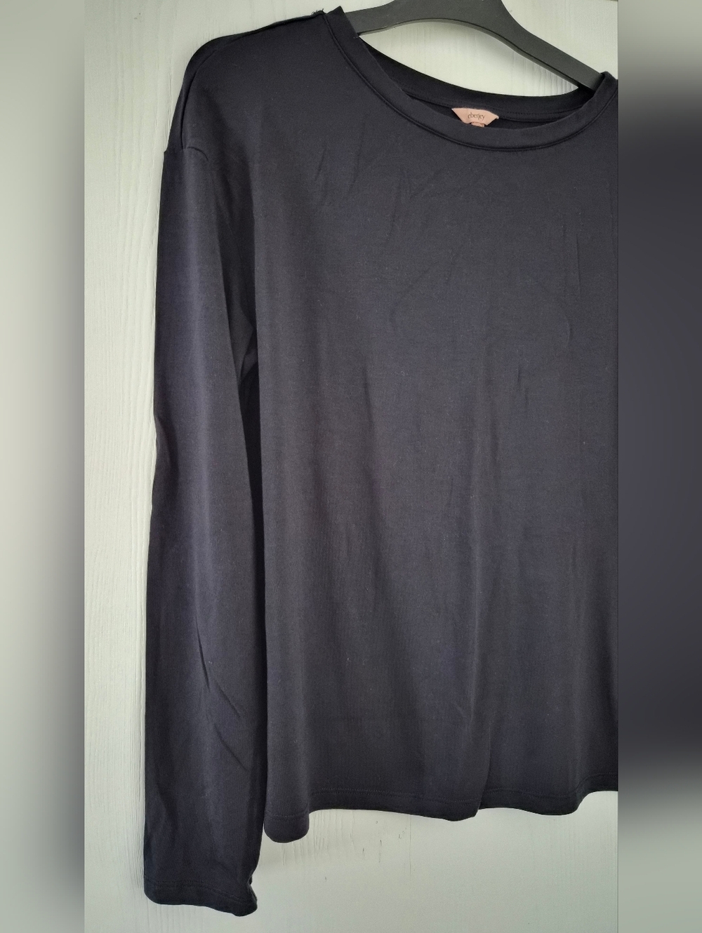 Eberjey Womens Gisele Stretch Modal Black Pajama Top Size Small - Picture 4 of 9